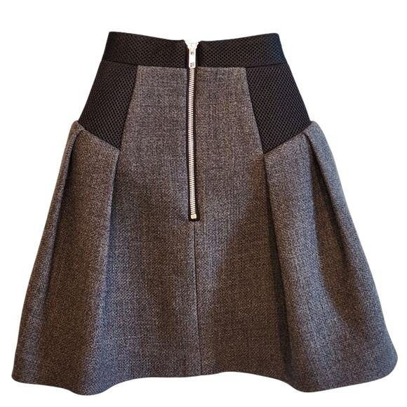 Milly bubble mini skirt pleated gray size 2 - Picture 2 of 9
